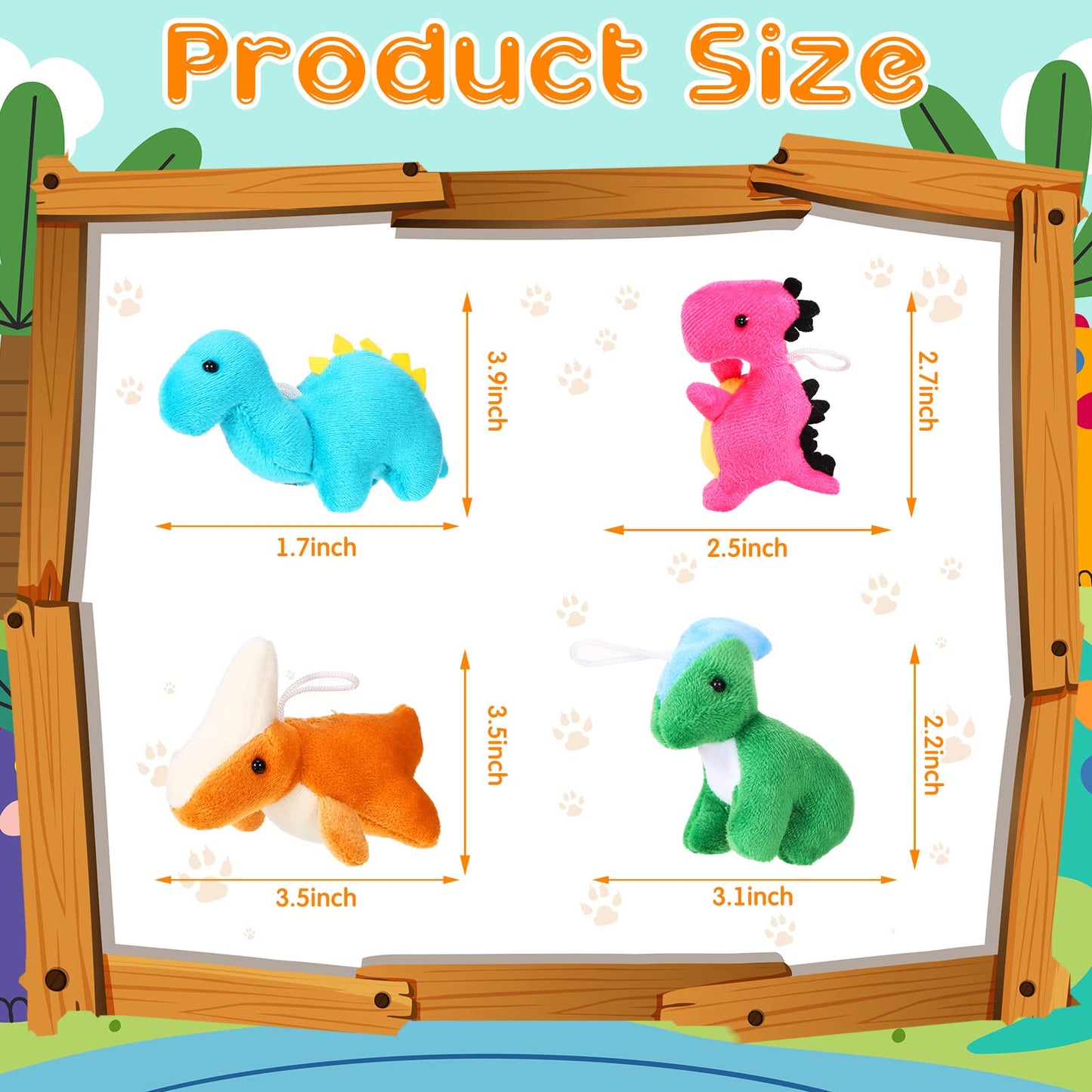 Aoriher 20 Pack Valentine'S Day Plush Mini Dinosaur Stuffed Animal Bulk Dinosaur Party Favors Toys Soft Dino Figures Assortment Cute Dino Plush Easter Bags Filler For Boys Girls