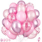 Pink Balloons, 55Pcs Pastel Pink Party Balloons 12 Inch Light Pink Balloons Pearl Pale Pink Latex Balloons Metallic Pink Balloon