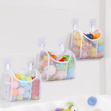 Docmon Bath Toy Storage, Detachable 6 Compartments Bath Toy Holder, Large Capacity Bathtub Toy Storage With Built-In Compartment