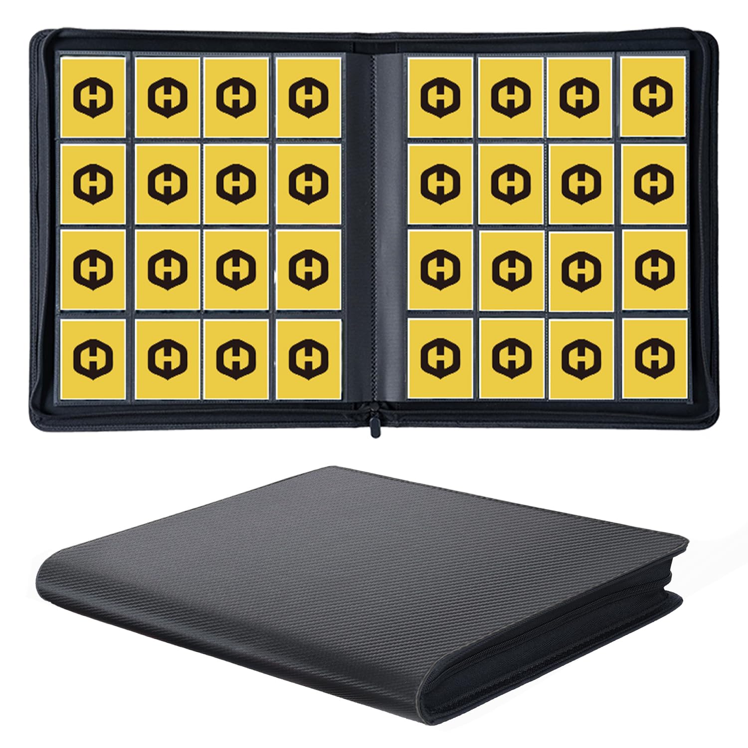 Hestech Premium 1000+ Pockets Card Binder, Trading Card Binder, Card Collection Binder 16 Pocket, Side Loading Card Binder With