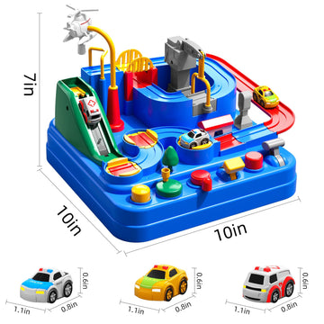 Temi Boys Toys Car Track, Kids Race Track City Adventurous Car Toy For 3 4 5 6 7 Years Old Boys Girls - Car Toys With 3 Cars, Car Track Toys For Boys Age 3, Birthday Gifts Toys For Boys 3-5 Years Old