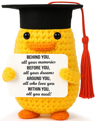 Mbl 2025 Graduation Gifts For Him Her - Funny Handmade Knitted Crochet Duck For Kindergarten Preschool Grade Pre K Prek Middle H