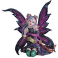 Stealstreet Ss-G-91408 Purple Fairy Kneeling With Black Cat Collectible Figurine Decoration