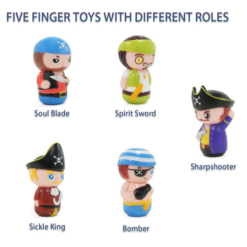 Pirate Finger Puppets For Kids,Finger Puppets For 1 2 3 Year Old Girls Boys Toddlers,Baby Party Favors For Kids Party Favors Stocking Stuffers Goodie Bag Fillers School Class Prizes