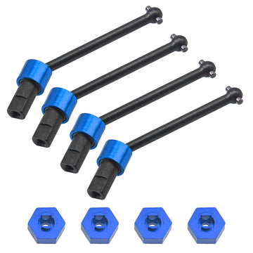 Vgoohobby Aluminum Alloy Front & Rear Driveshaft & Hex Wheel Hub Set Replacement of 7650 7669 Compatible with Traxxas 1/18 LaTra
