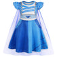 Wonderbabe Girls Red Costume Girls Halloween Cosplay Princess Birthday Party Dress Up Outfit Size 5-6T