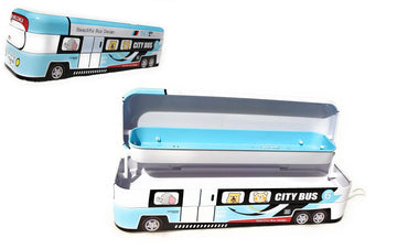 DISILA TRADERS Beautifully Designed Bus/ar Design 3 Level Compass/Pencil Box Along with Book Stand for Kids in MultiColor.(Rand