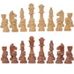 LuckyWish Large Wood Chess Pieces - 4.3 Inch King, Brown, Chess Pieces Only