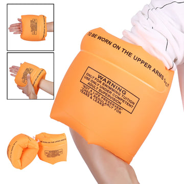 4 Pcs Arm Floaties Inflatable Swim Arm Bands Floater Sleeves Swimming Rings For Kids Toddlers And Adults(Orange)
