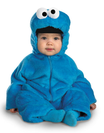 Sesame Street Cookie Monster Deluxe Two-Sided Plush Jumpsuit Costume (12-18 Months), Blue