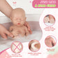 IVITA 12 inch Lifelike Sleeping Full Platinum Silicone Baby Doll Realistic Eye Closed Newborn Baby Doll Real Life Silicone Baby