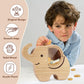 Wooshwa Elephant Piggy Bank For Kids, Wooden Money Bank For Boys Girls Toddler, Unbreakable Bills And Coins Cash Box, Creative S