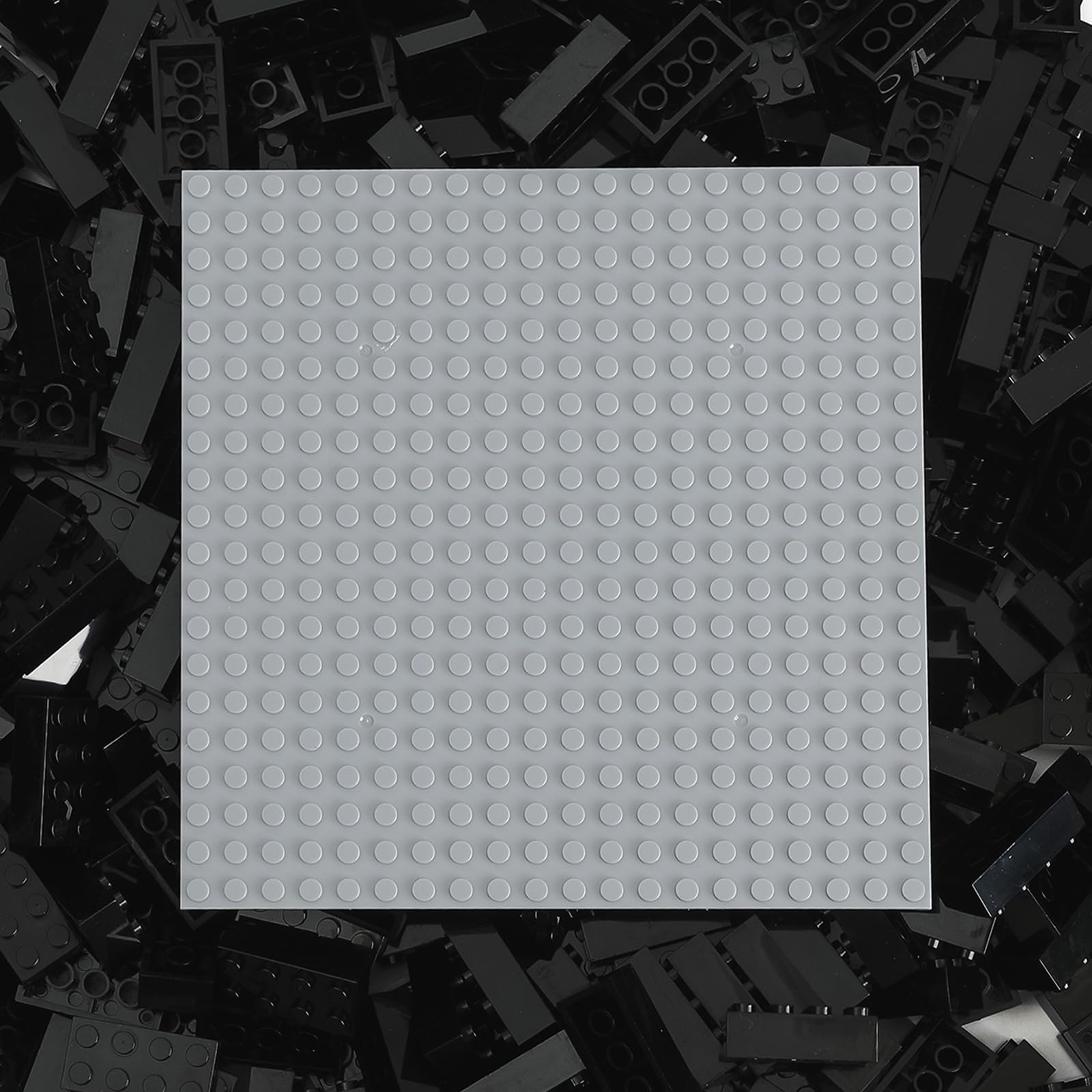 HUIZDQ 500 Piece Classic Building Bricks and 1 Gray Baseplate  2x4 Bricks Bulk Creative Building Toys  Blocks Bulk for Kids Ages 6+  Black