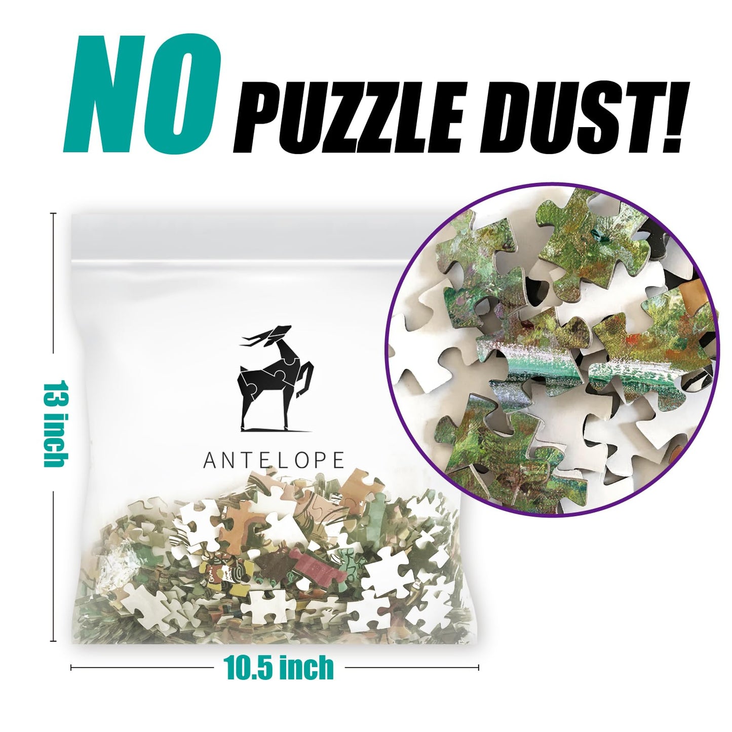 Antelope - 1000 Piece Puzzle For Adults, Bridge Over A Pond Of Water Lilies, By Claude Monet, 1899 - Officially Licensed, Jigsaw Puzzles 1000 Pieces, High Resolution, Matte Finish, No Dust