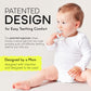 Moonjax Silicone Baby Teether - Dishwasher & Freezer-Safe, White Teething Toy for Infants & Toddlers