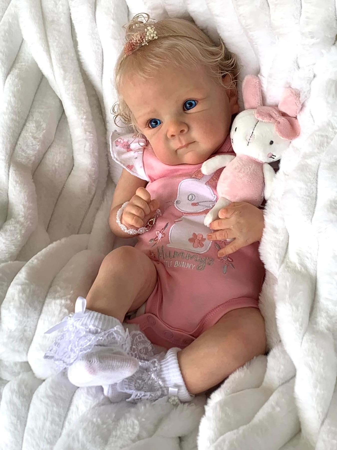 Pinky Reborn Baby Dolls Lovely 18 Inch 46 Cm Real Looking Reborn Doll Eyes Opened With Cloth Baby Realistic Newborn Gift Rooted