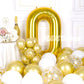Aule 40 Inch Big Gold 0 Balloon Number Large Foil Helium Number Balloons 0-9 Jumbo Giant Happy 0Th Birthday Party Decorations Fo
