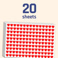 3000 Pieces, 1/2 Inch - Small Red Heart Shaped Stickers Labels