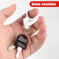2Pcs Key Chain Spinner Toys 0.67' Inner Diameter With 2Pcs Key Rings, Finger Fidget Keychain Key Ring Spinner Toy Gifts For Kids Adults Finger Exercising Anxiety Relief (Silver, Red)