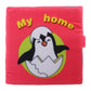 Myaddiction Cute 3D Cloth Book Baby Night Educational Toys Penguin Animal Pattern Gift With Bag Baby | Toys For Baby | Developme