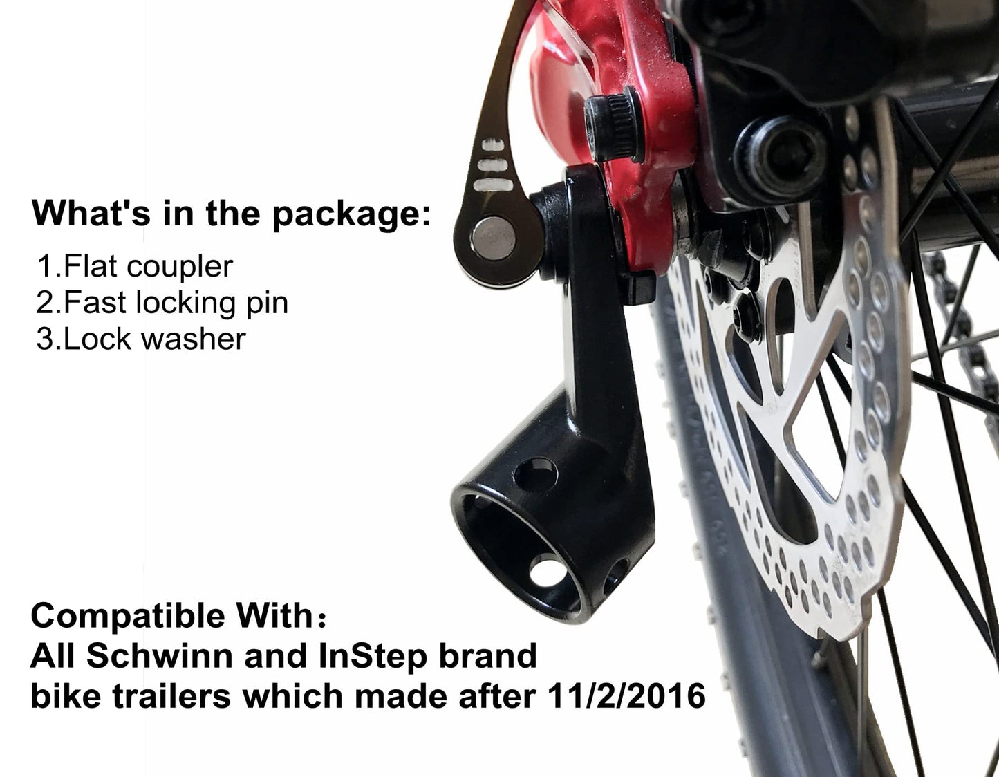 Bike Bicycle Trailer Coupler Steel Angled Elbow for Instep & Schwinn Bike Trailers (2 Pack Coupler)