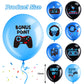 Aoriher Video Game Party Birthday Balloons Set Gaming Black Latex Theme Balloons Decorations For Teens Player Birthday Party Supplies, 36 Pieces(Blue)