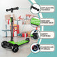 Besrey Kick Scooter For Kids Ages 3-10, 3 Wheel Scooter For Kids With Adjustable Height, Folding Kids Scooter With Led Light Wheels Rear Brak Extra Wide Deck Outdoor Activities For Boys/Girls (Green)