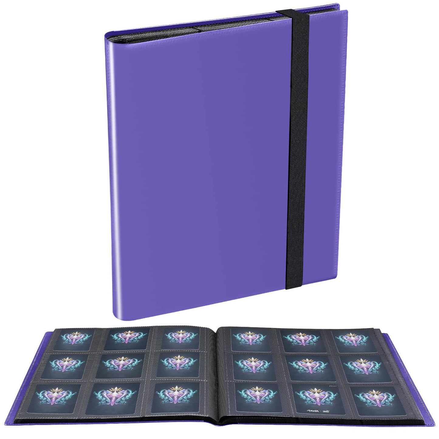 Card Binder, Upgraded 9 Pockets Trading Card Collection Binder For Cards, 360 Card Book Holder Album For Yugioh, Mtg, Tcg, Magic