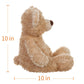 Apricot Lamb Toys Plush Beige Teddy Bear Stuffed Animal Soft Cuddly Perfect For Child (Beige Teddy Bear, 10 Inches)