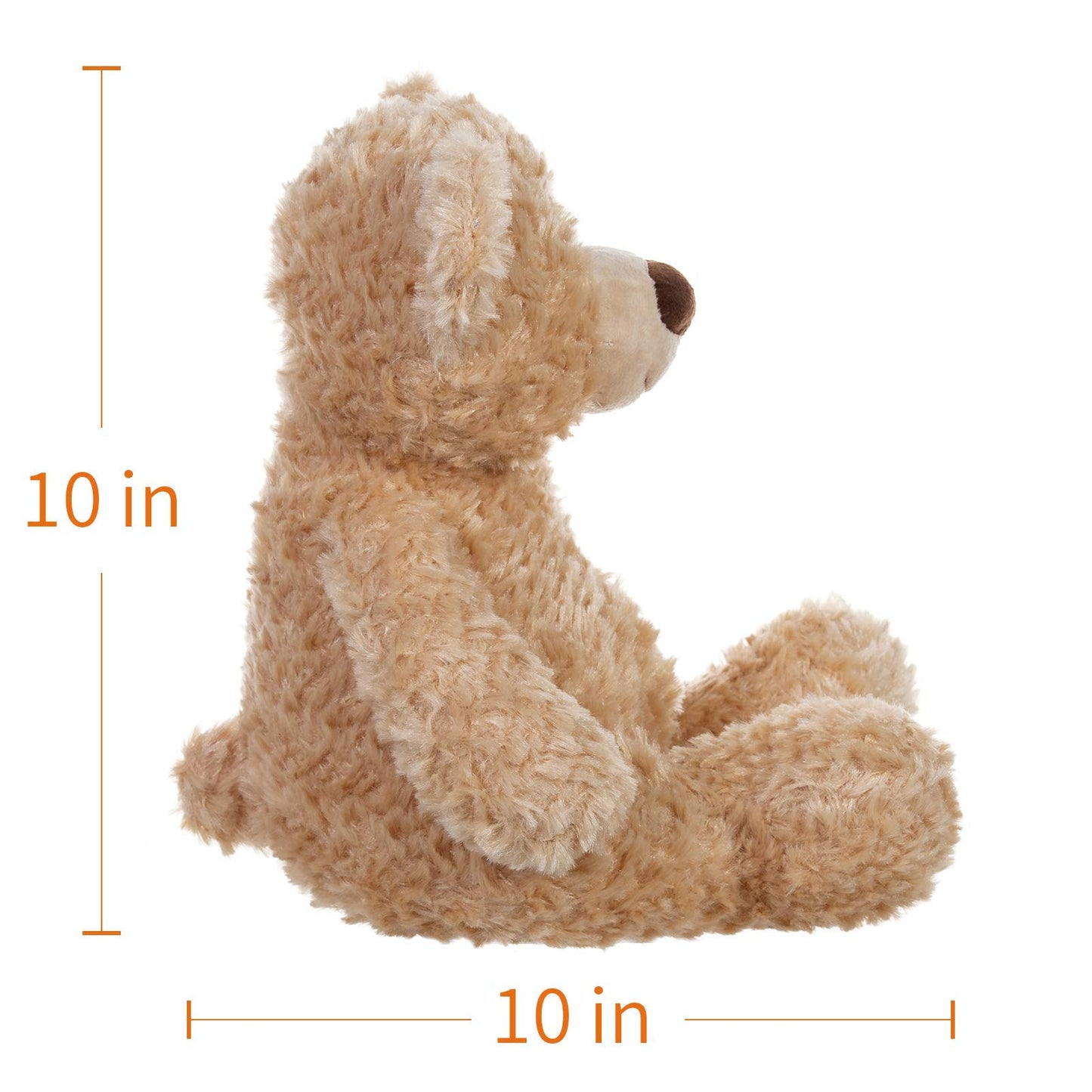 Apricot Lamb Toys Plush Beige Teddy Bear Stuffed Animal Soft Cuddly Perfect For Child (Beige Teddy Bear, 10 Inches)