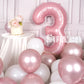 Suwen 40 Inch Pink Large 3 Number Balloons Big Foil Helium Number Balloons 0-9 Jumbo Happy 3Rd Mylar Birthday Party Decorations