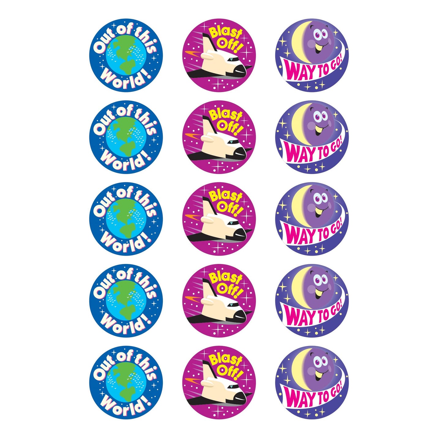 Trend Earth & Space/Grape Stinky Stickers, Classroom Incentives, 60 Count