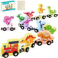 Yzata Magnetic Wooden Dinosaur Train Set Montessori Preschool Educational Car Toys For Baby Toddlers Infants Boys Birthday Gifts