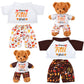 Civaner 2 Sets Fall Bear Clothes Outfit, Fit Most 12-16 Inch Bears Stuffed Animal Pajamas Plushie Clothes for Stuffed Animals, B