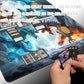 SIXTORE enhanced Board Game 24x14in MTG Playmat Compatible for OCG CCG RPG TCG Playmat (Ice and Fire)