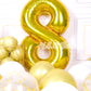 Aule 40 Inch Big Gold 8 Balloon Number Large Foil Helium Number Balloons 0-9 Jumbo Giant Happy 8Th Birthday Party Decorations Fo