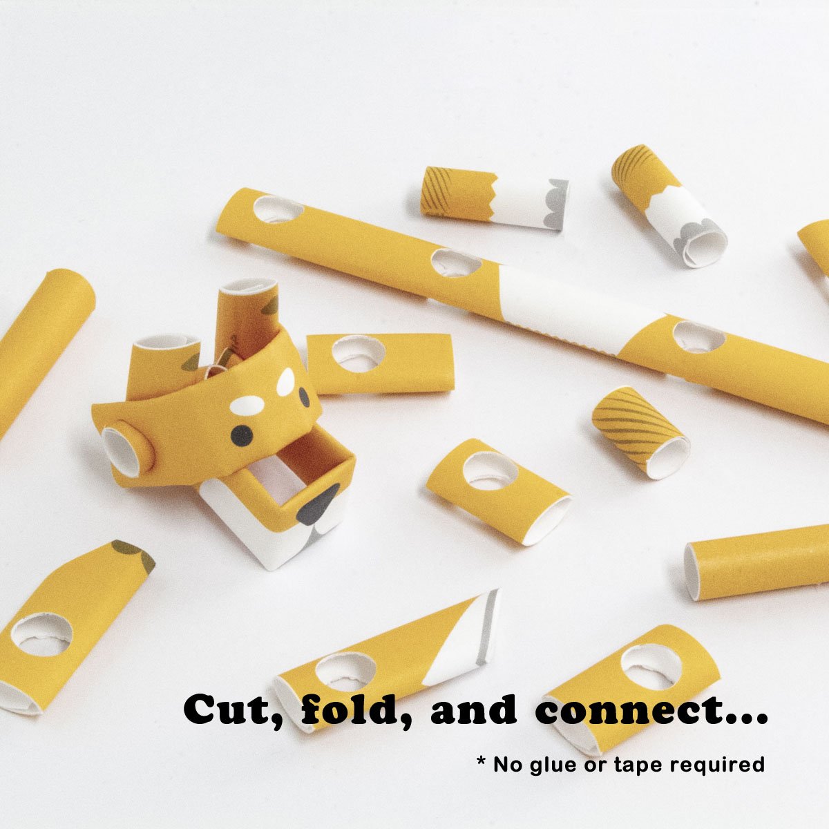 PIPEROID Animals Shiba Inu Dog - Japanese 3D Paper Dog Puzzle DIY Origami Kit for Kids and Adults