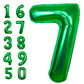 40 Inch Giant Green Number 7 Balloon, Helium Mylar Foil Number Balloons For Birthday Party, 7Th Birthday Decorations For Kids, A