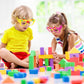 Hooqict 9 Pcs Diy Building Blocks Glasses Building Bricks Party Supplies For Kids Adults Building Block Birthday Party Favors, C