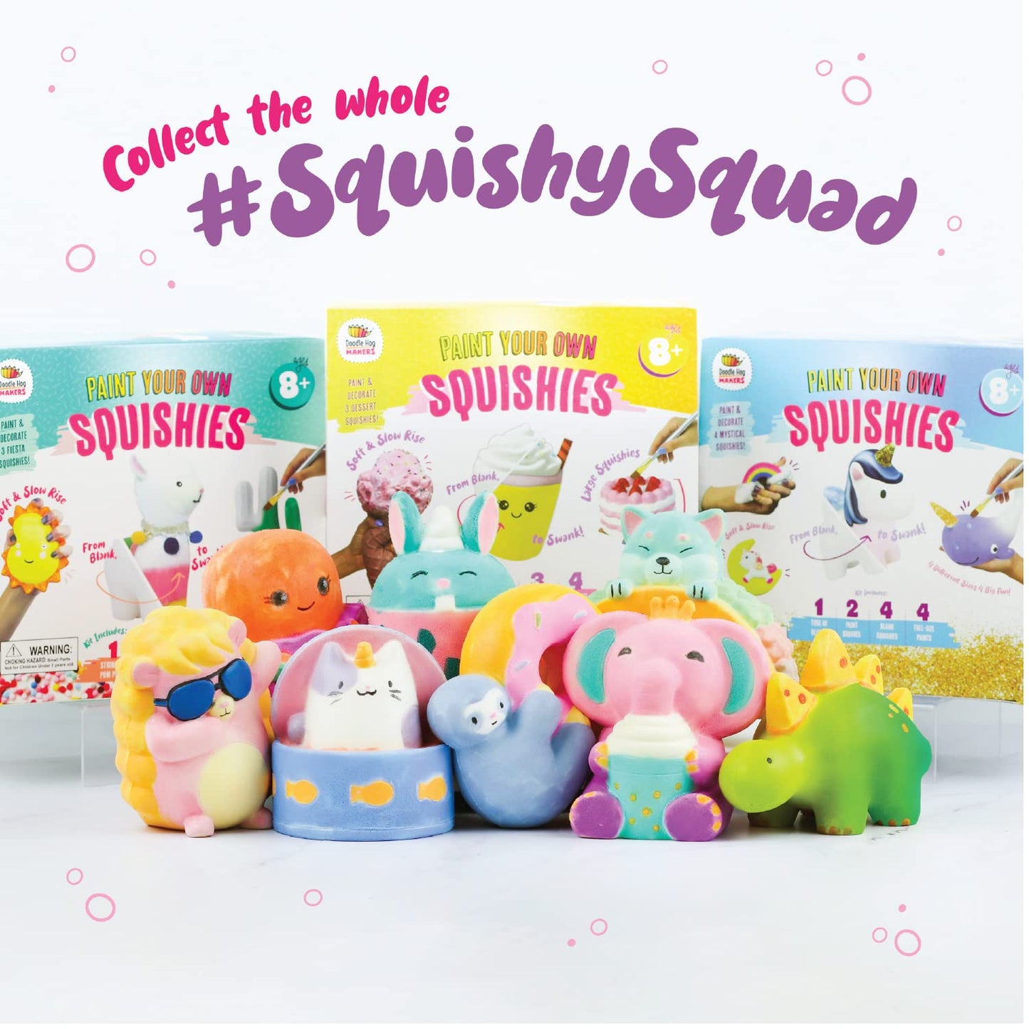 DOODLE HOG Food Squishies Kit  Squishy Maker Crafts for Girls Ages 8  Paint Your Own Squishies Kit  Squishy Painting Kit  Arts a