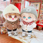 Niannyyhouse Doll Clothes Suit 7.8In/20Cm Plush Doll Clothes Hat + Sweater + Shorts 3-Piece Set Doll Dressup Square Face Hat Den
