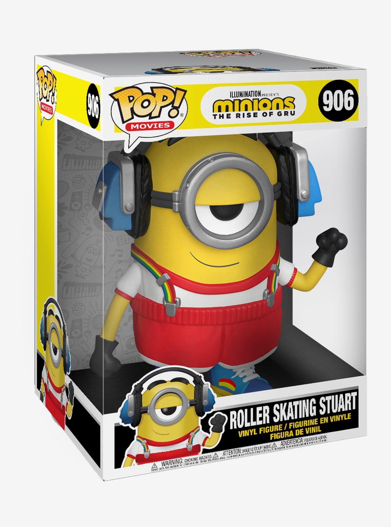 Funko Pop! Movies Roller Skating Stuart Figure, 10" Multicolor Vinyl, Model 47811