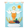 Wettarn First Communion Banner Kit for Boys Girls 9 x 12 Catholic Christian Religious Crafts Felt DIY Holy Communion Banner for 