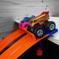 Hot Wheels Compatible Clamp W 4 Lane Start Gate (Blue/Orange)