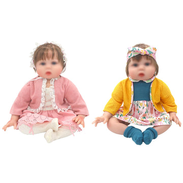 Otmoon 20 Inch Doll Clothes Outfits Doll Dress With Coat, Headband Socks 2-Packs For 20-22 Inch Doll (Not Include Doll)