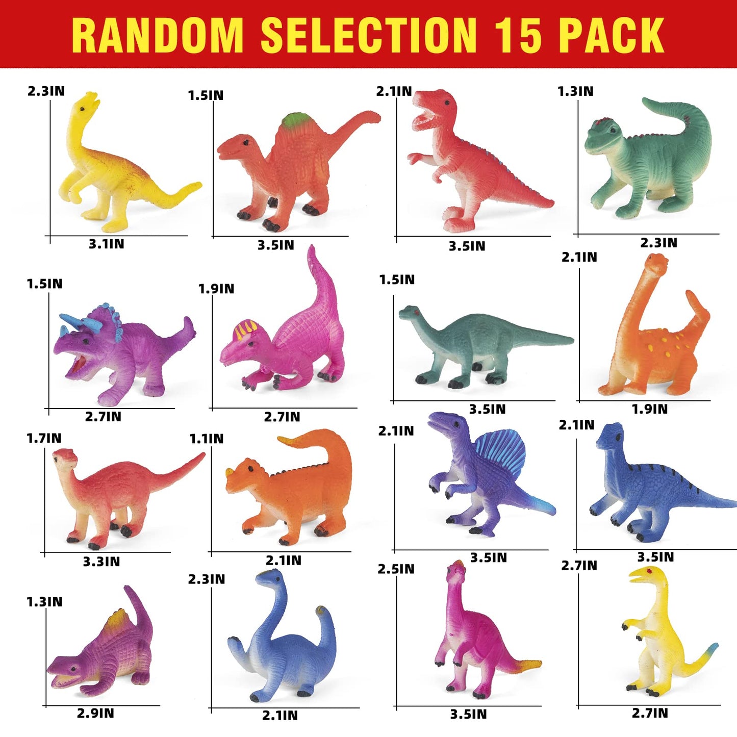 Hayuyuxo Color Changing Dinosaur Toys,15 Pieces Changing Color Dinosaur Set,Mold Free Bath Toys,Great Gift For Kids Boys And Gir