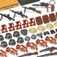 Feleph WW2 Military Weapons Pack Toy Building Set, Small, ABS Model T148