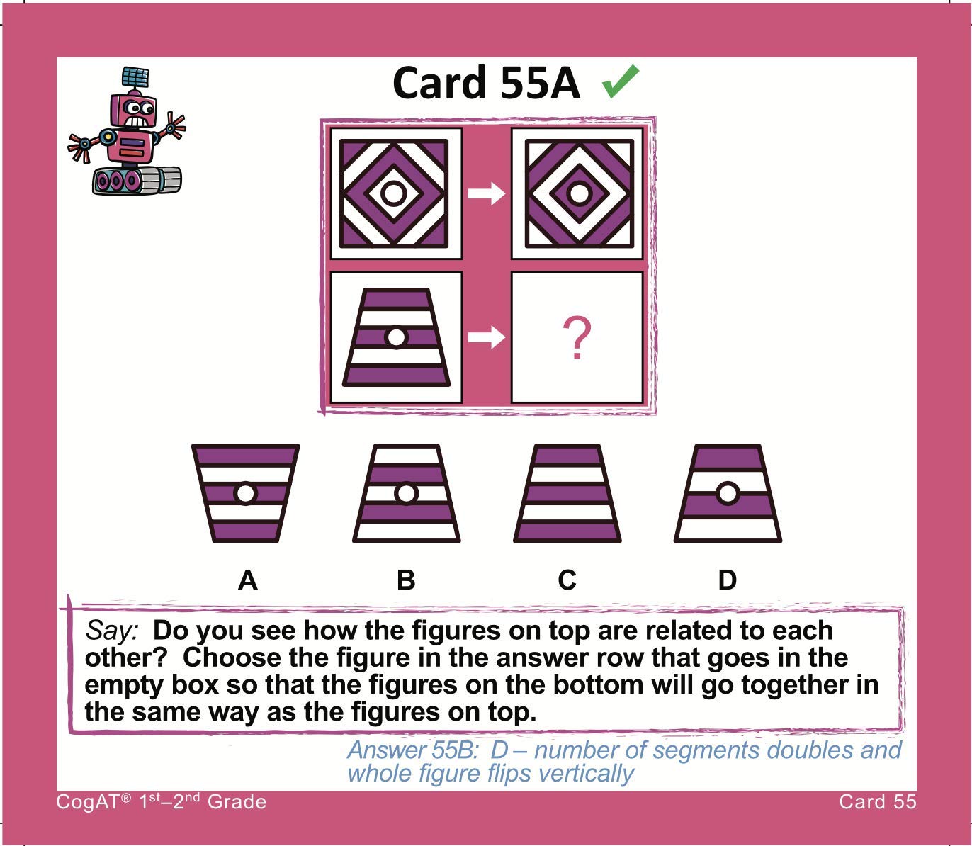 Testingmom.Com Cogat Test Prep Flash Cards Grade 1-2 (Level 7-8) 140+ Practice Questions Tips For Higher Scores On The 1St-2Nd Grade Cogat Verbal & Non-Verbal