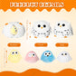Hollowfly 5 Pcs Fat Owls Plush Toy Gift Set 9.5 Mom Owls with 4 Cute Colorful Babies Stuffed Animal in Zippered Butt Nurturing P