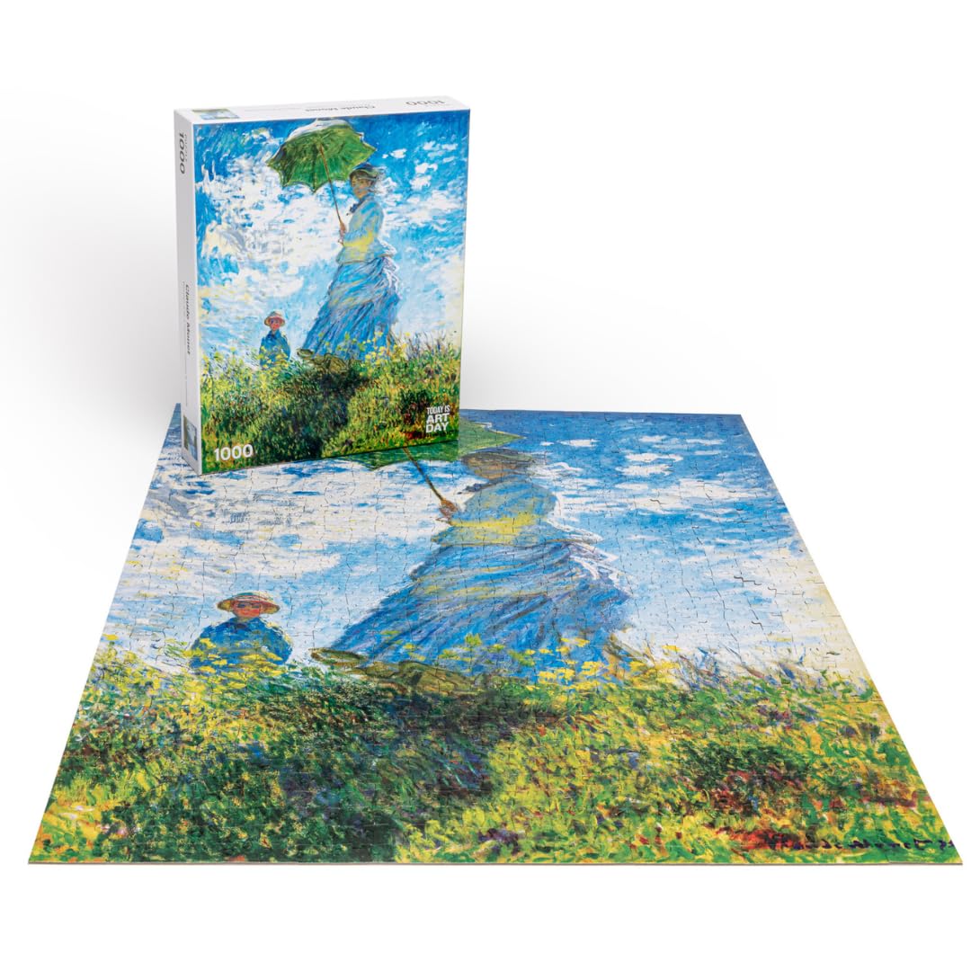 Today Is Art Day - Claude Monet - Woman With A Parasol - Puzzle - 1000-Piece